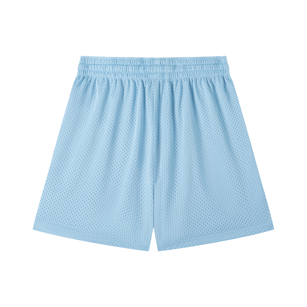 Script Mesh Drawstring Shorts