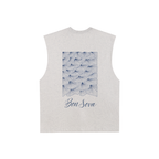 Shore Line Raw-Edge Cotton Tank Top