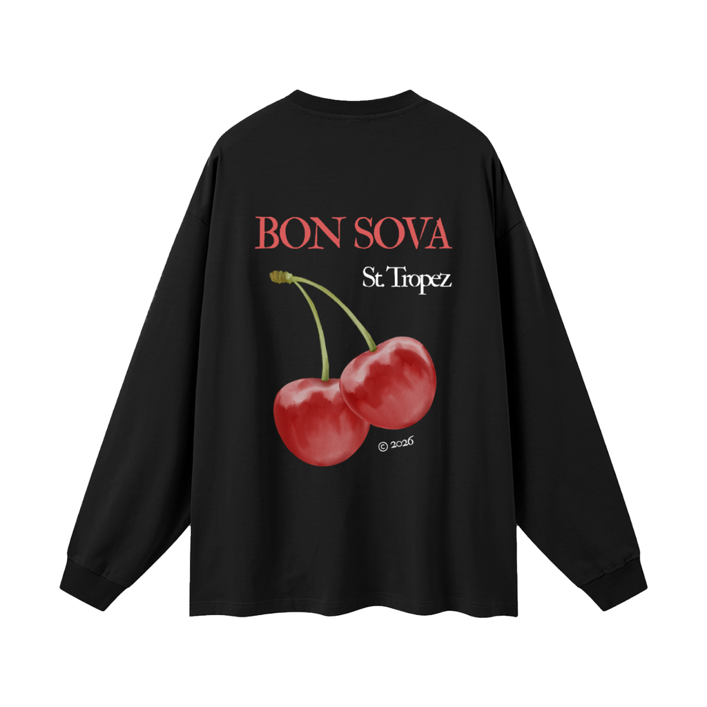 Cherry Oversized Long Sleeve T-Shirt