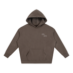 Script Oversized Hoodie in Dark Brown — Bon Sova