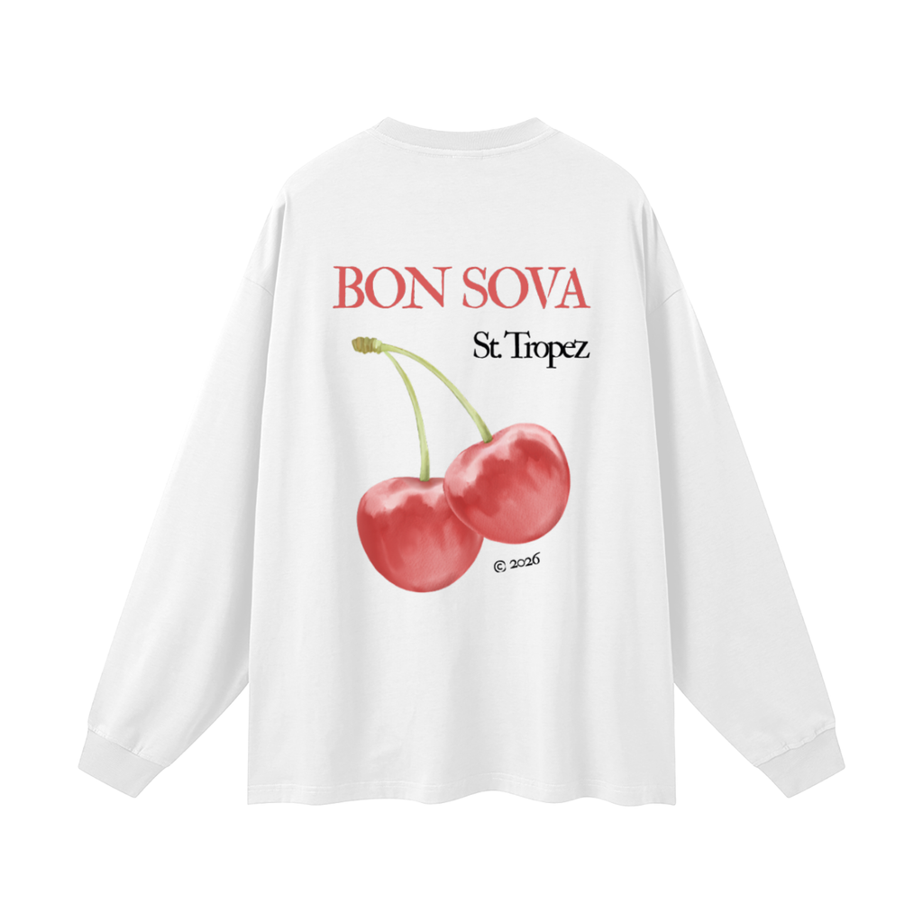 Cherry Oversized Long Sleeve T-Shirt