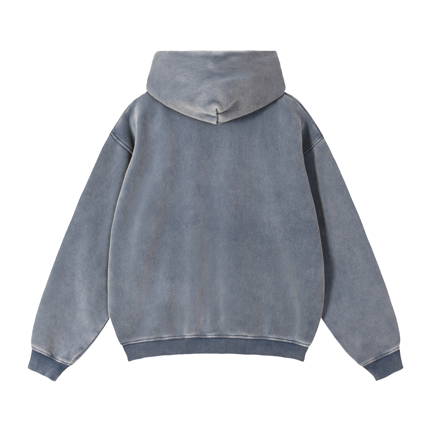 Boxy Zip-Through Script Vintage Hoodie