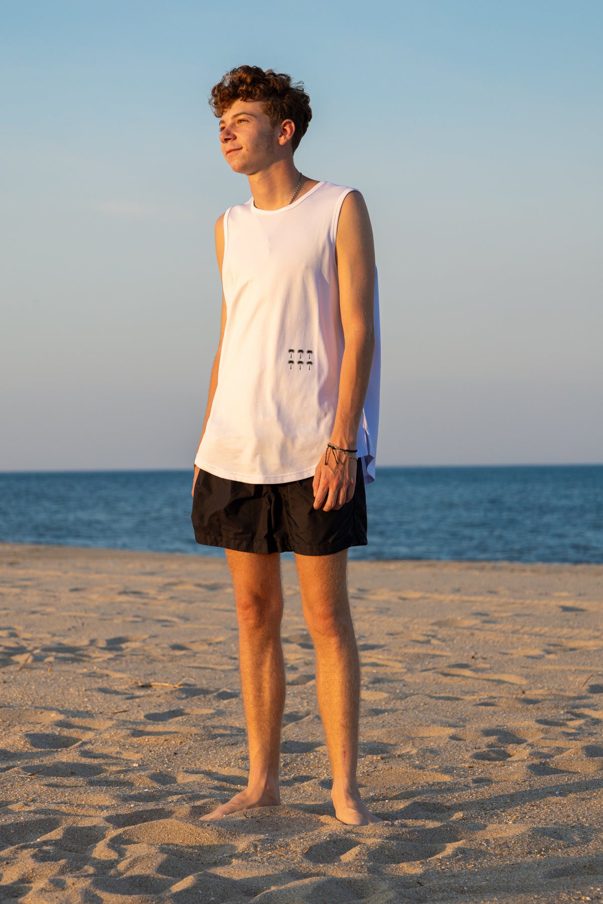 White Six Palms Jersey