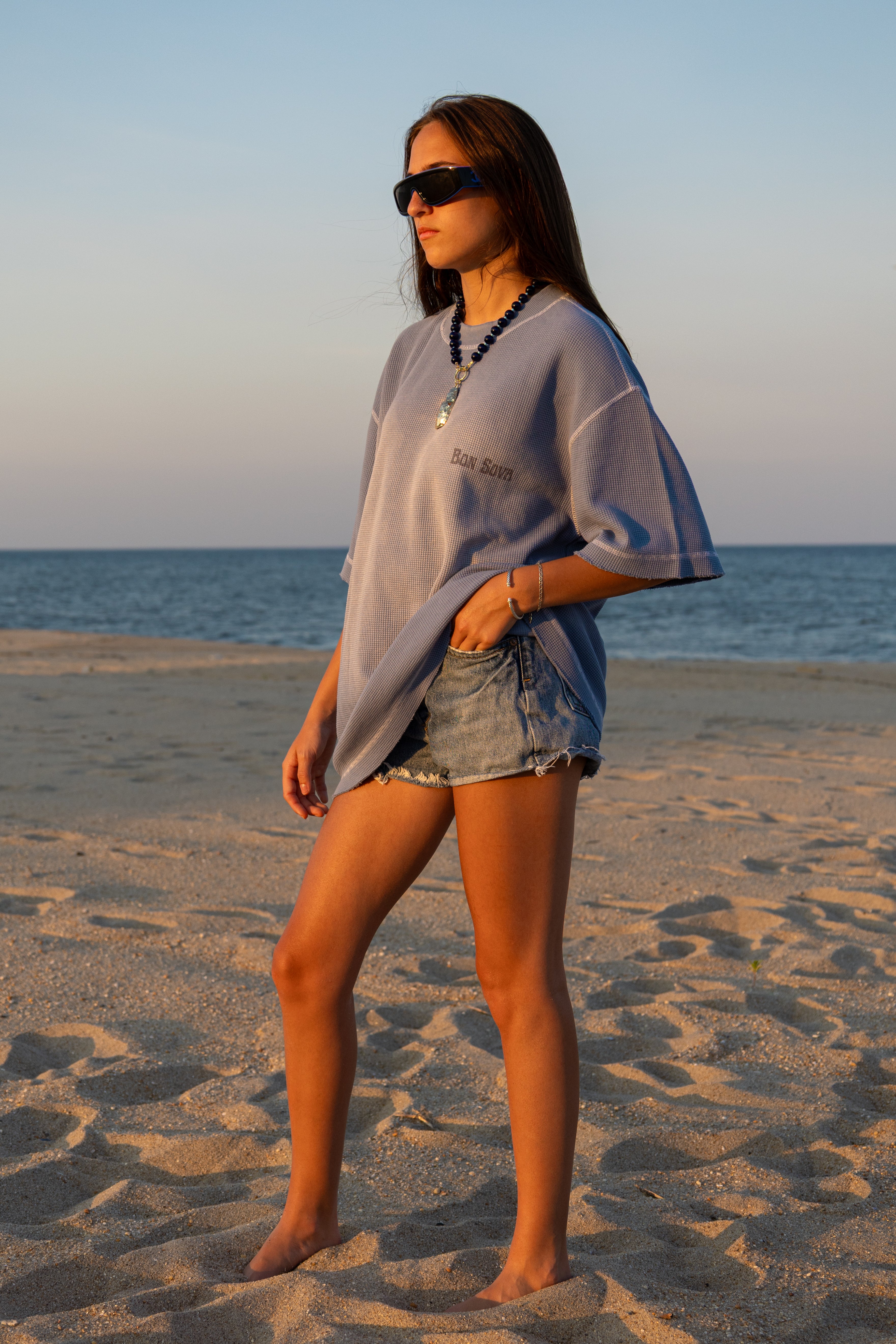 Sunfade Waffle Boxy T-Shirt