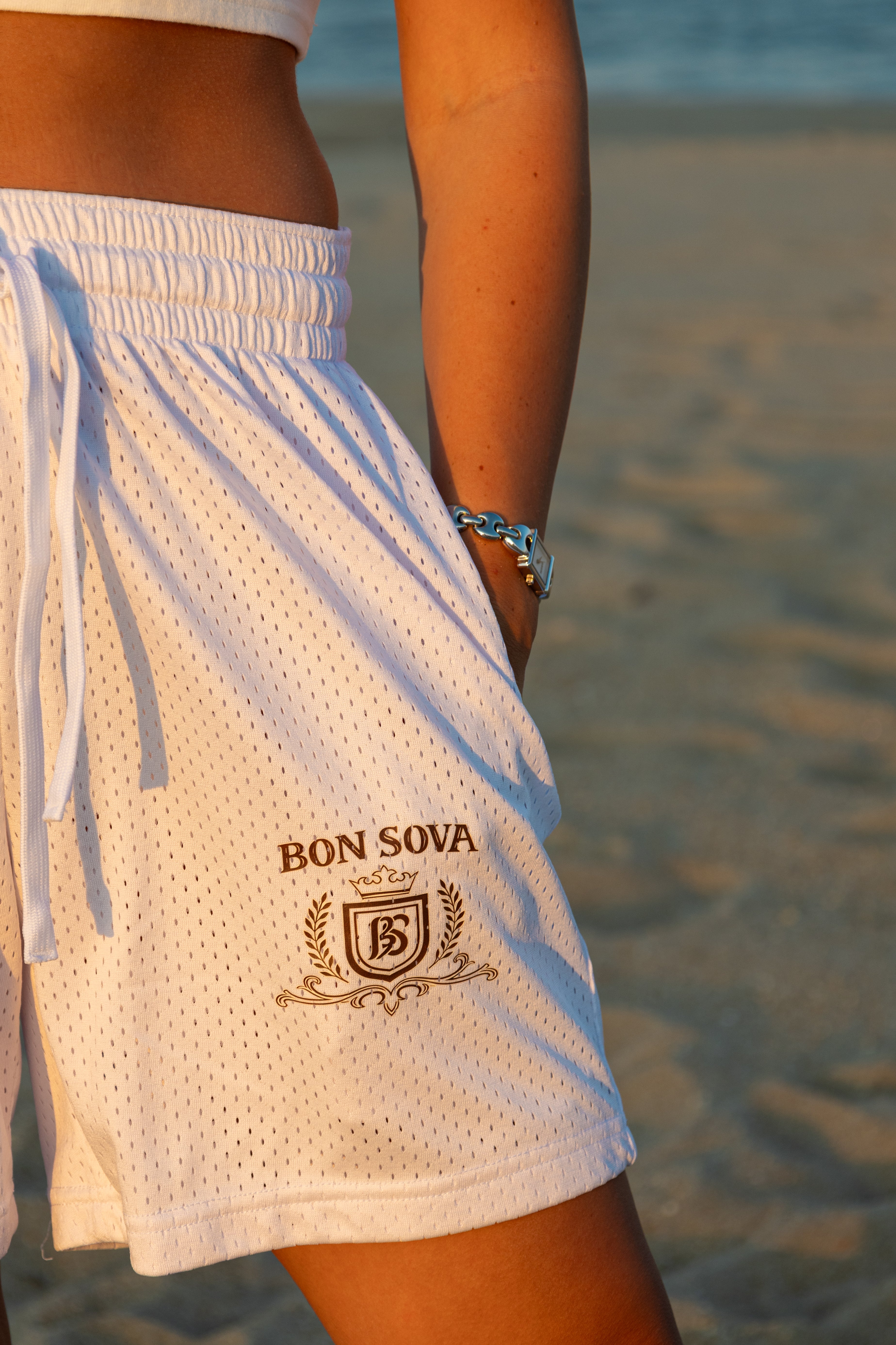Bon Sova Mesh Drawstring Shorts