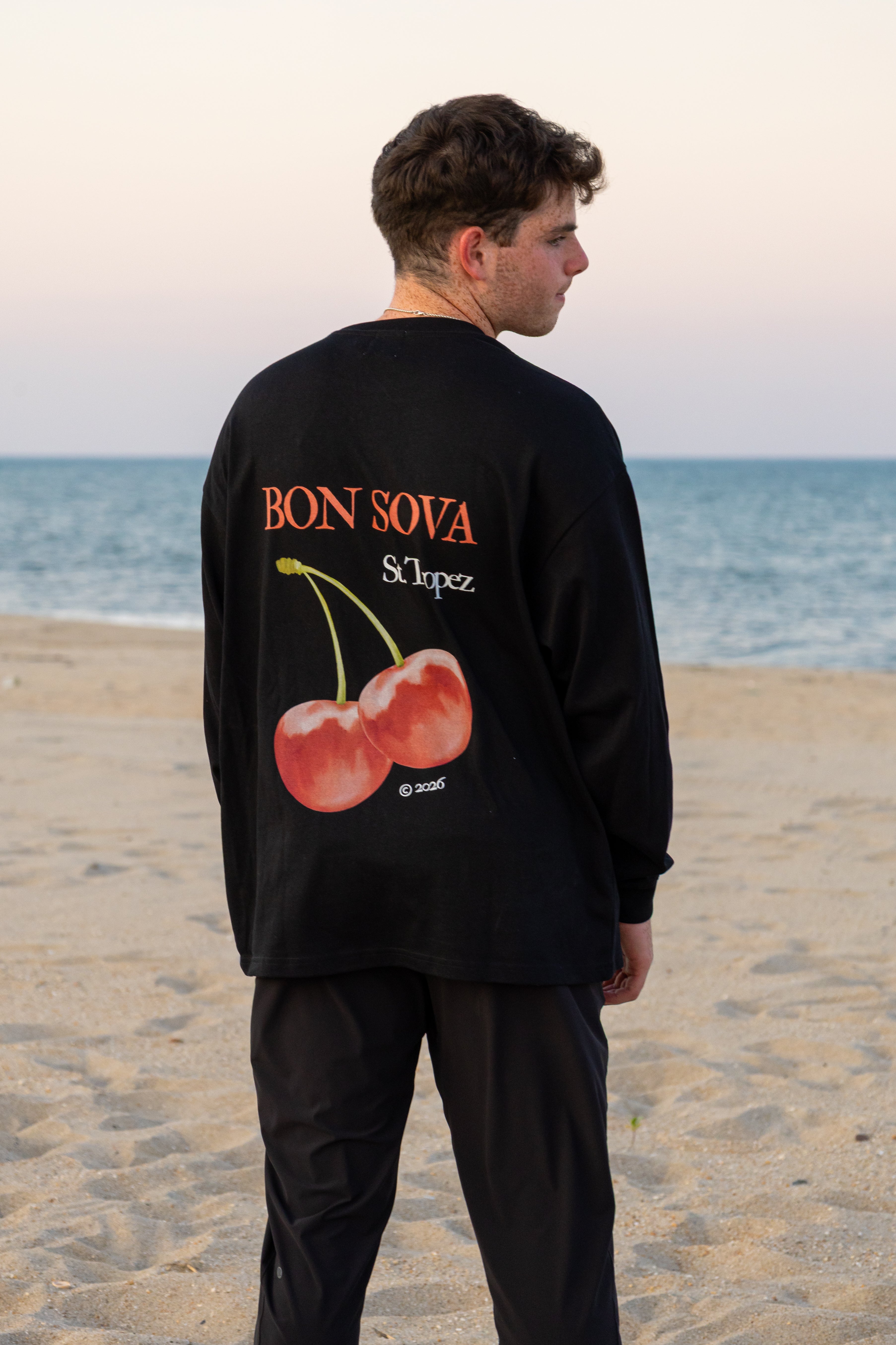 Cherry Oversized Long Sleeve T-Shirt