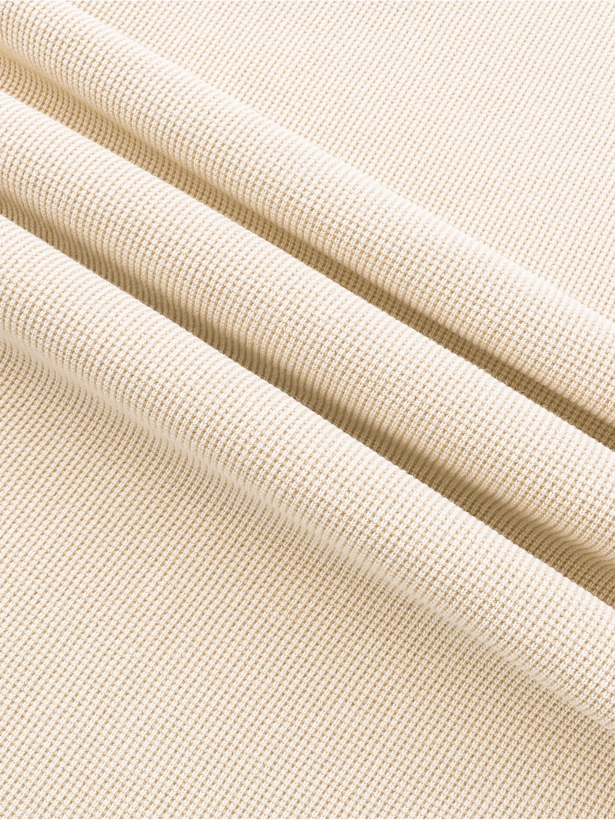 Coco Cabana Raw Edge Boxy Waffle Long Sleeve
